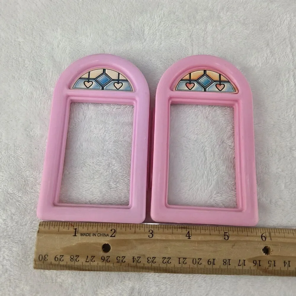 Fisher Price Loving Family Grand Dollhouse 1997 Replacement Arched Windows Pair